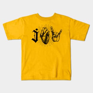 I Love Rock And Roll Music: Edgy Design For Music Lovers Kids T-Shirt